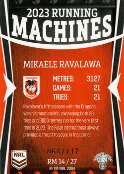 2024 NRL Traders Titanium - Running Machines #RM14 Mikaele Ravalawa Back